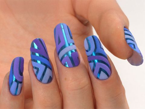 Geometric nails | Nail art géométrique