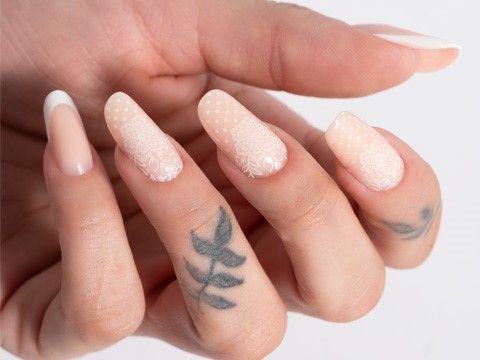 White Lace Nails | Nail art pizzo