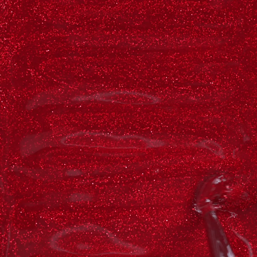 Application of Gel Polish GPG05 Red Glitter