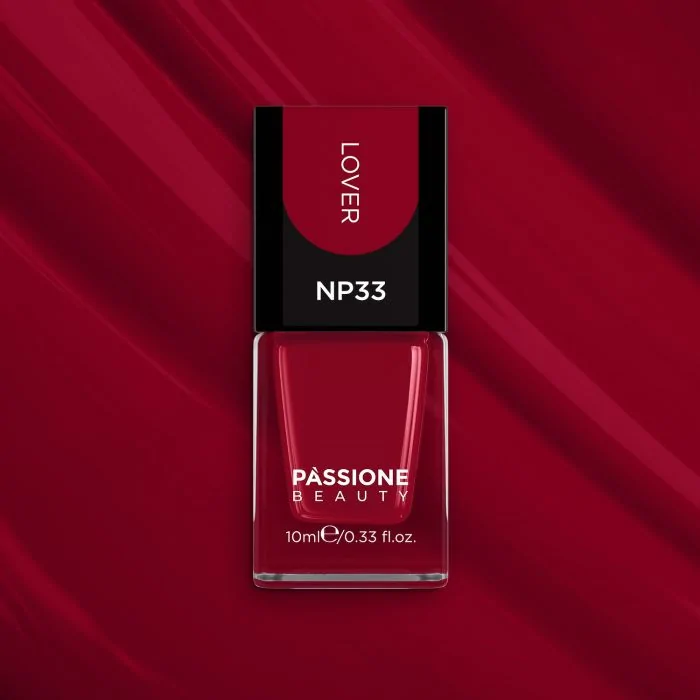 Vernis NP33 Lover - Vernis à ongles couleur rouge foncé - détail 1