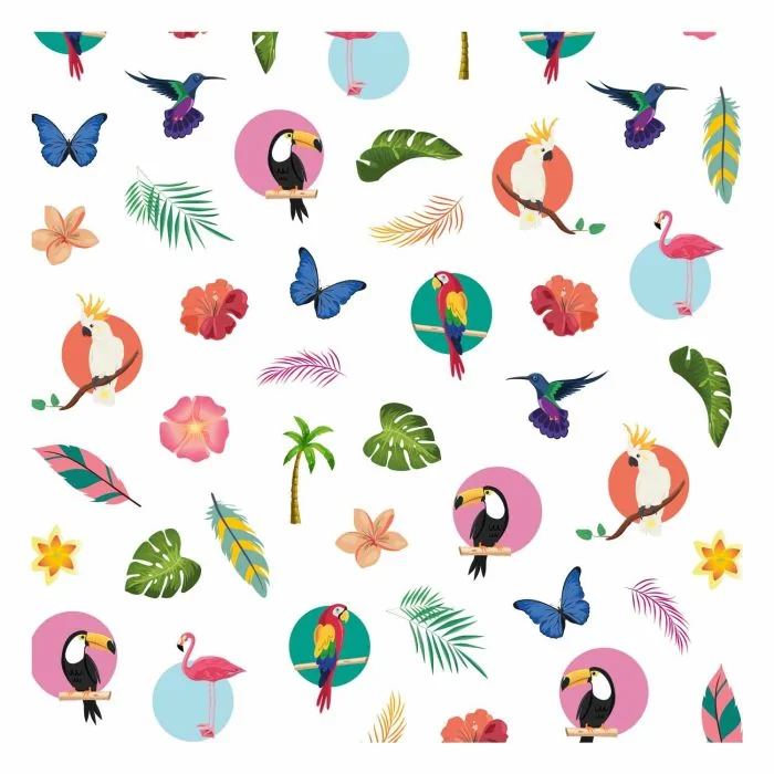 Tropical Paradise - Nail Stickers - Tropical-themed nail stickers - detail 1