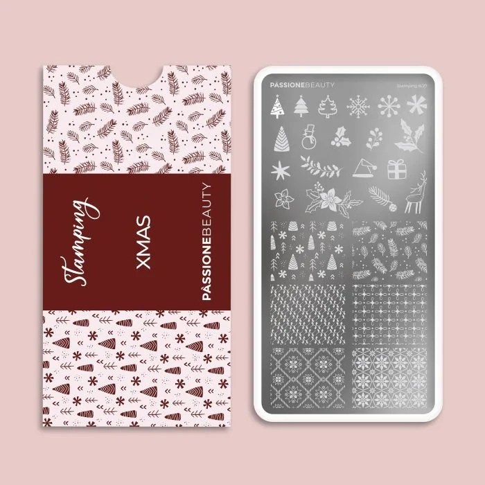 XMAS - Piastra Stamping - Piastra per stamping con decorazioni natalizie