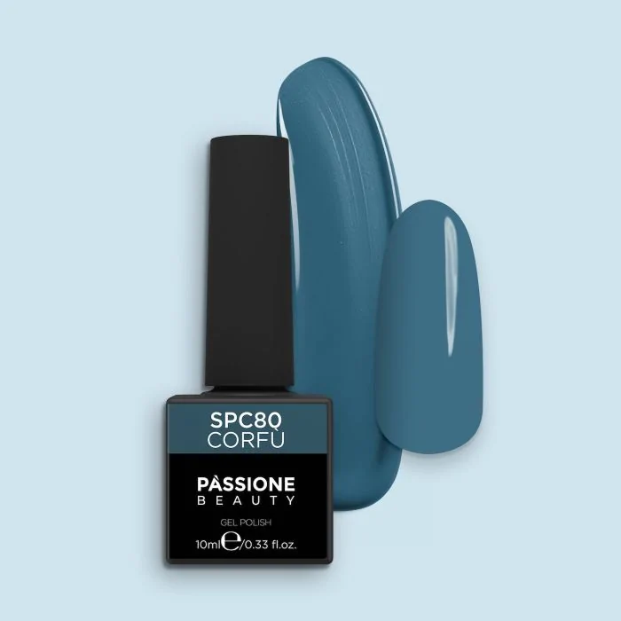 Esmalte Semipermanente EPC80 Corfú - Esmalte Semipermanente de Color EPC80 Corfú, Azul Acero