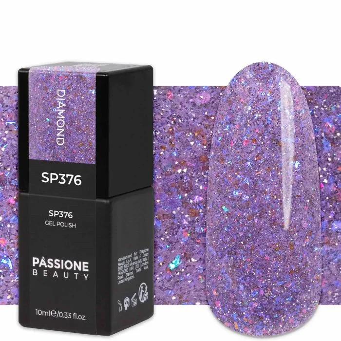 Gel Nail Polish GP376 Diamond - Violet Gel Polish with reflective effect