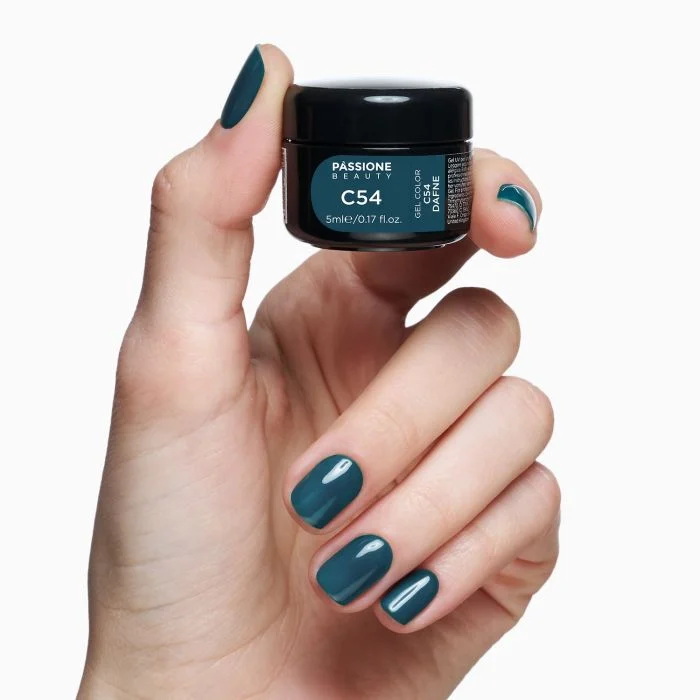 Gel Color C54 Dafne - Gel color azul petróleo - detalle 1
