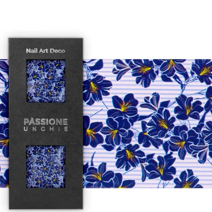 Melody Flowers - Transfer Foil - Nail Transfer Foil – blue flowers