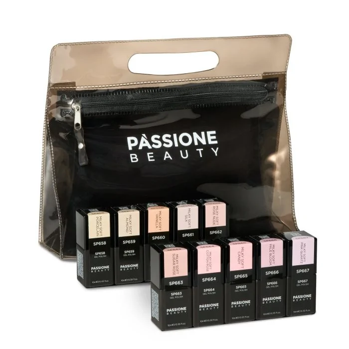 Collection Milky Soft - Collection de vernis semi-permanents avec mini bag