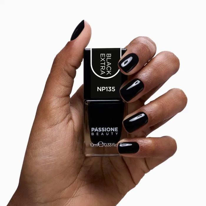 Nagellack NP135 Black Extra - Schwarzer Nagellack - Detail 1