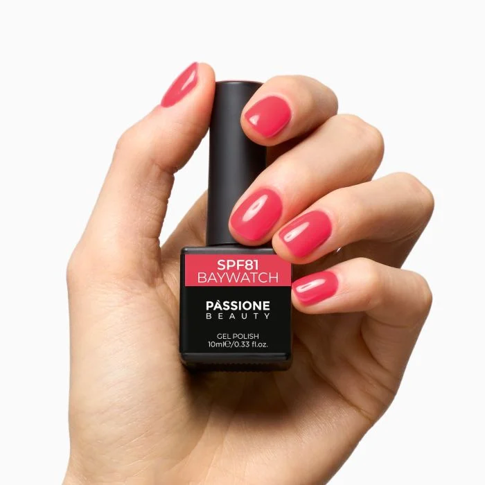Gel Nail Polish GPF81 Baywatch  - GPF81 Baywatch gel polish, coral pink - detail 1