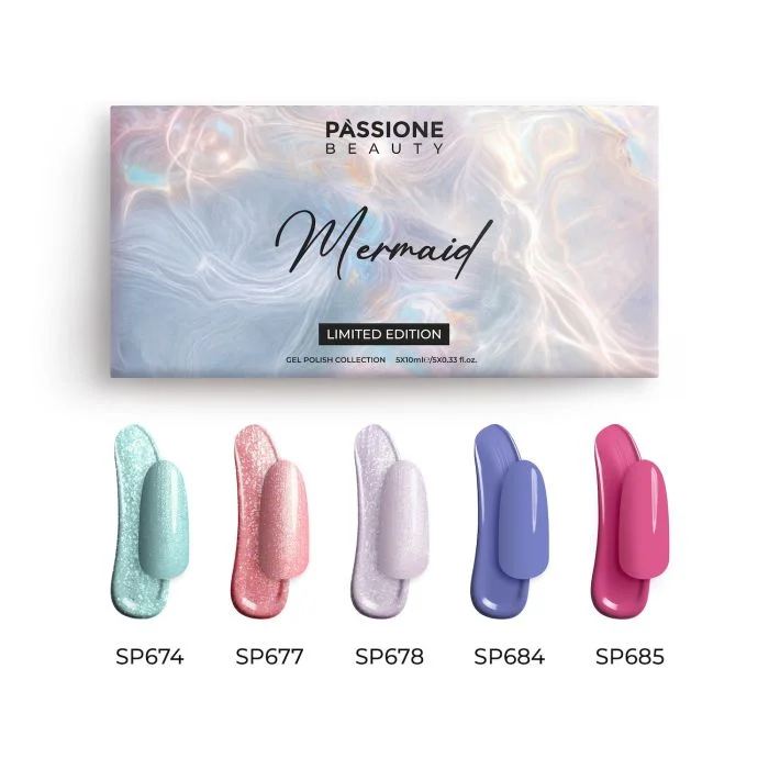 Mermaid Kit - Set de 5 esmaltes semipermanentes