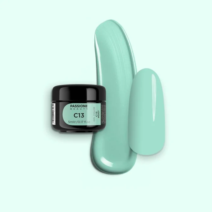 Gel Color C13 Mint - Gel color verde azulado