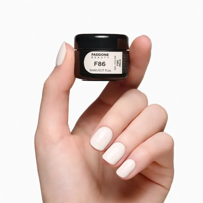 Gel Color F86 Milk - Gel color blanco leche autosellador - detalle 1
