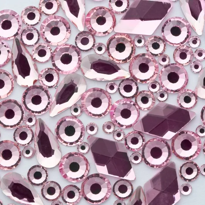 Pink Gems Mix - Strass pour ongles, couleur rose - détail 1