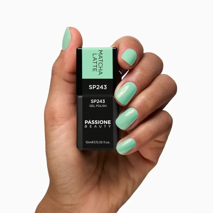UV Nagellack NL243 Matcha Latte - UV Nagellack in Pastellgrün - Detail 2