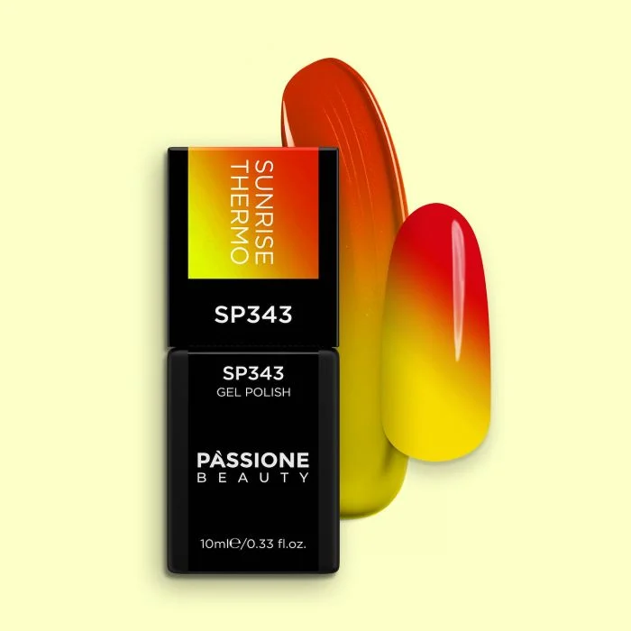Gel Nail Polish GP343 Sunrise Thermo  - Red-yellow Thermo Gel Polish