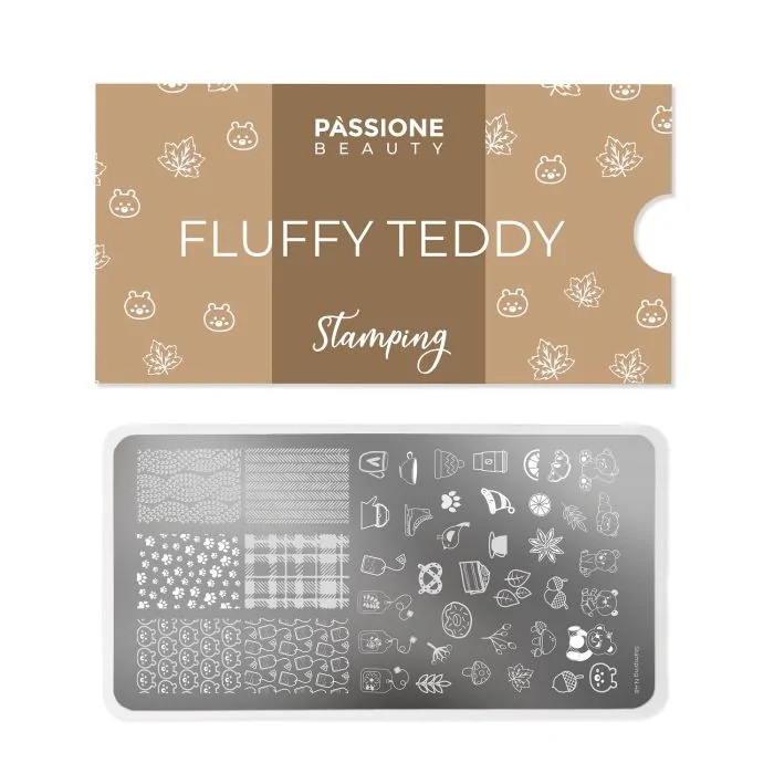 Fluffy Teddy – Plaque de stamping - Plaque de stamping thème ourson - détail 1