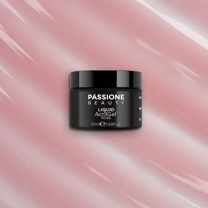 Liquid AcrilGel® Rose 50ml - Self-Levelling Low Viscosity Milky Deep Pink Builder Gel - detail 1