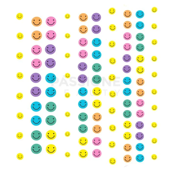 Emoji - Nail Stickers - Spring nail art stickers with emoji - detail 1
