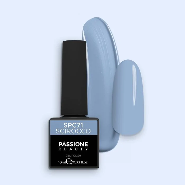 Esmalte Semipermanente SPC71 Scirocco - Esmalte semipermanente de color SPC71 Scirocco, Azul suave