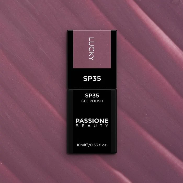 Vernis semi-permanent SP35 Lucky - Vernis semi-permanent mauve légèrement perlé - détail 1