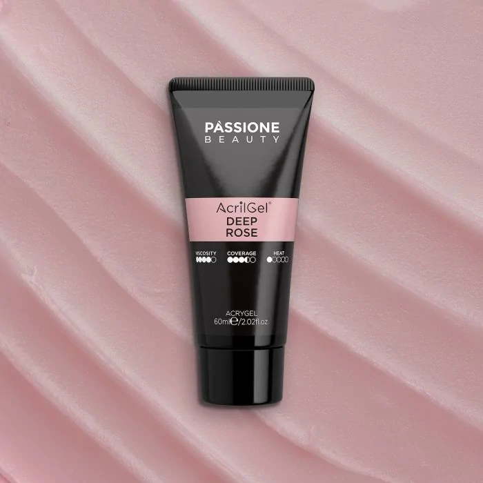 AcrilGel® Deep Rose 60 ml - Gel acrílico rosa empolvado oscuro, frío, cobertura media - detalle 1