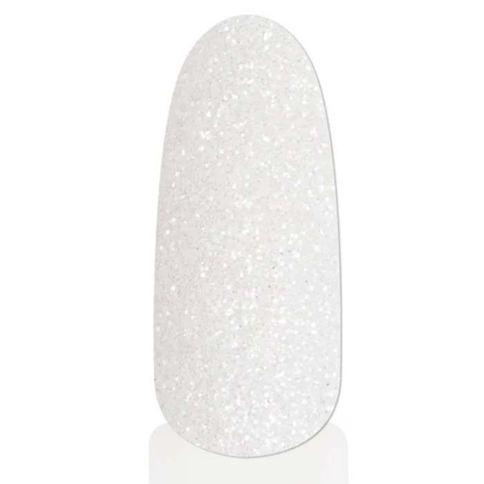 Biodegradable White Glitter - Biodegradable nail glitter, colour white - detail 1