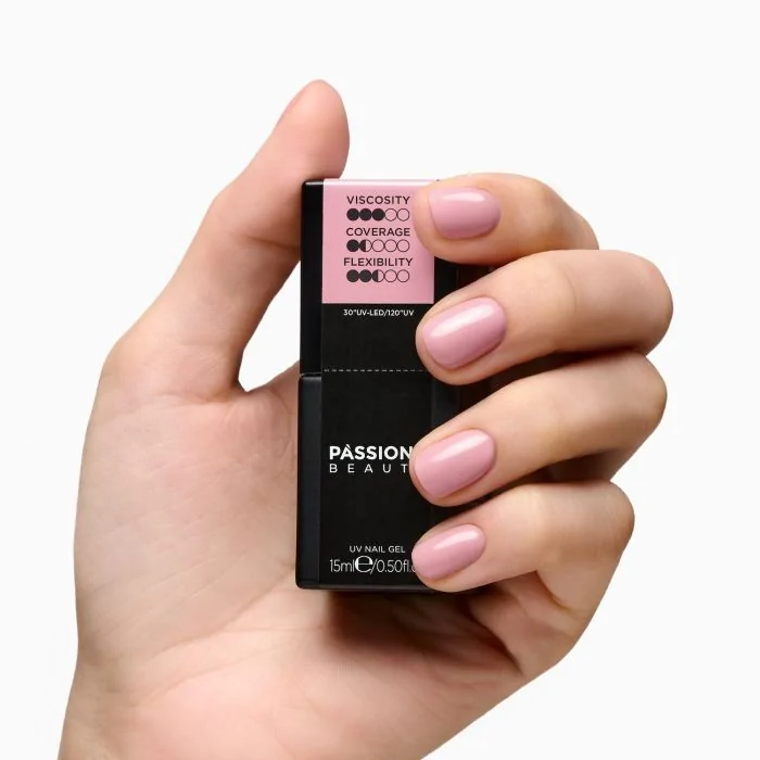 HD Fiber Base Rose 15 ml - Base Semipermanente Rosa empolvado - detalle 1