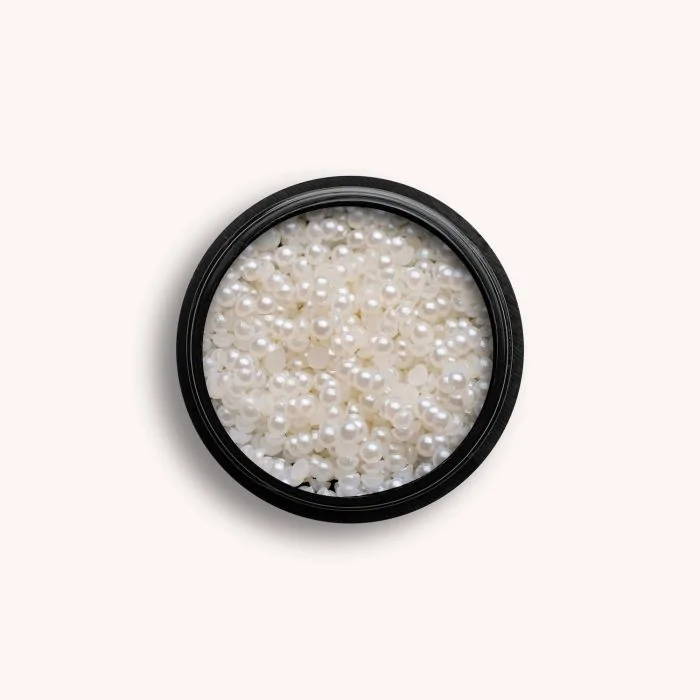Pearls S - Ivory - Demi-perles taille S pour ongles