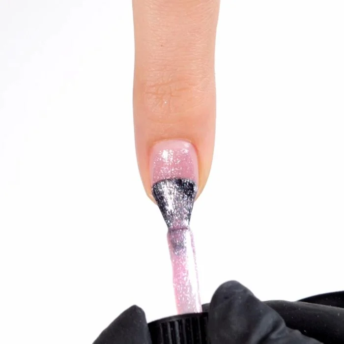 Application of Gel Nail Polish SP705 Coachella Pink