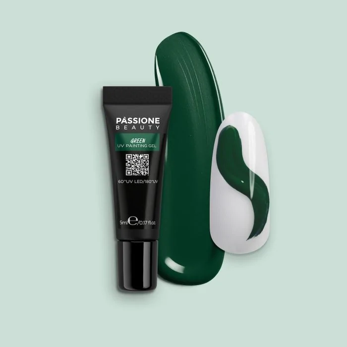 Green UV Painting Gel - Green UV paint gel vert bouteille