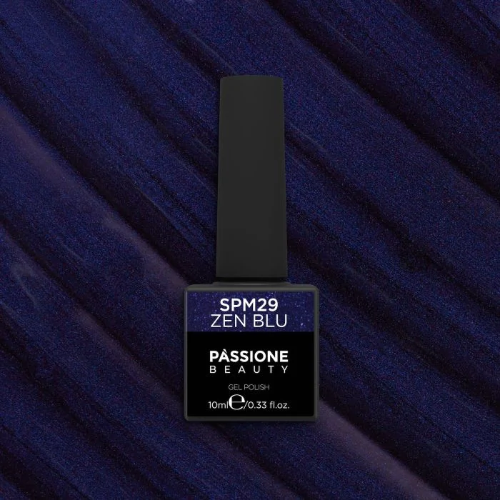 Esmalte Semipermanente EPM29 Zen Blu - Esmalte semipermanente EPM29 Zen Blu, Azul oscuro intenso con reflejos - detalle 1