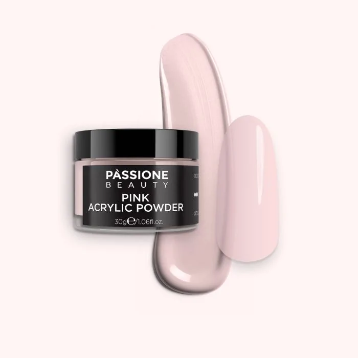 Pink Acrylic Powder - Cool light pink acrylic nail sculpting powder.