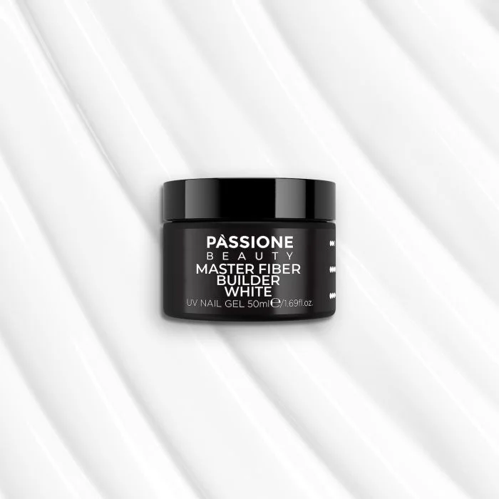 Master Fiber Builder White 50 ml - Gel costruttore autolivellante bianco con fibre di vetro - dettaglio 1
