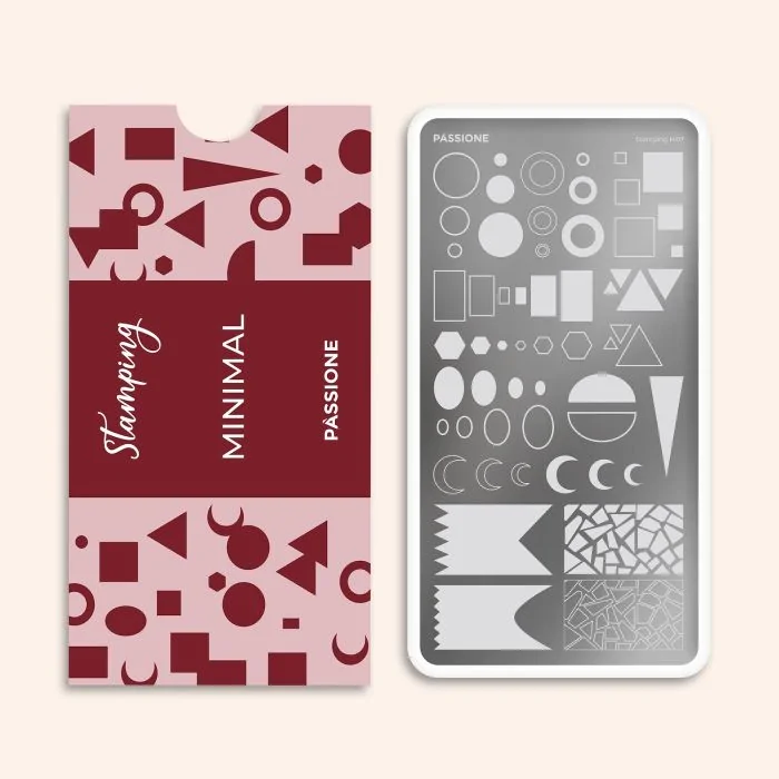 Minimal - Stamping Plate - Nail stamping plate with geometric patterns