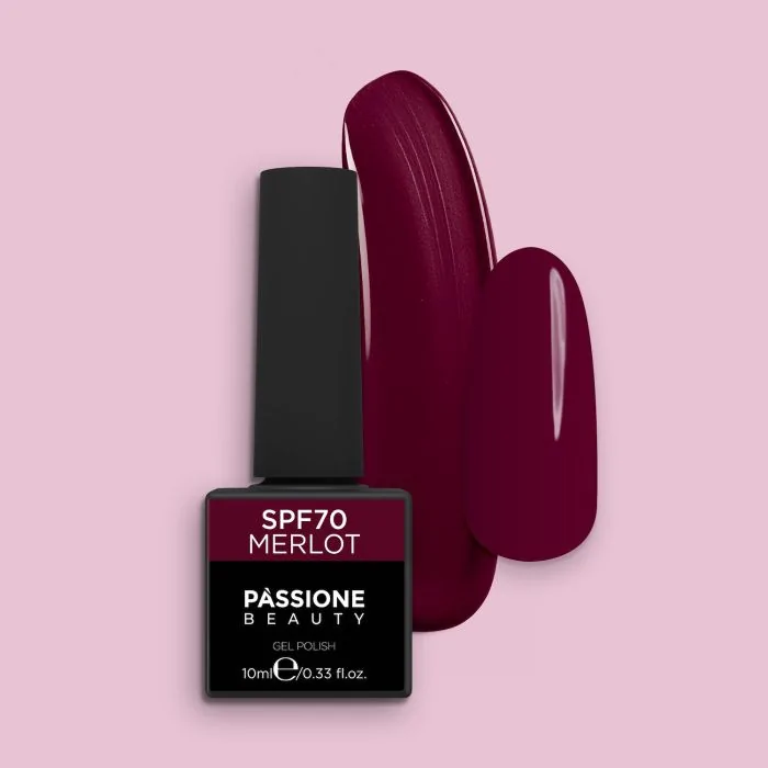 UV Nagellack SNF70 Merlot - UV Nagellack in dunklem Burgunder