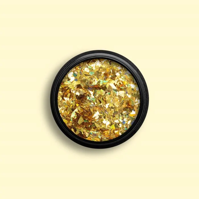 Gold Mirror Flakes-2gr - Golden flake glitter for nail decoration