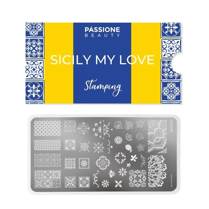 Sicily My Love - Stamping Plate - Stamping plate with Sicilian nail decorations - detail 1