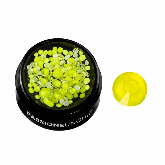 Yellow Fluo Rhinestones - Yellow Fluo Strass for nail art
