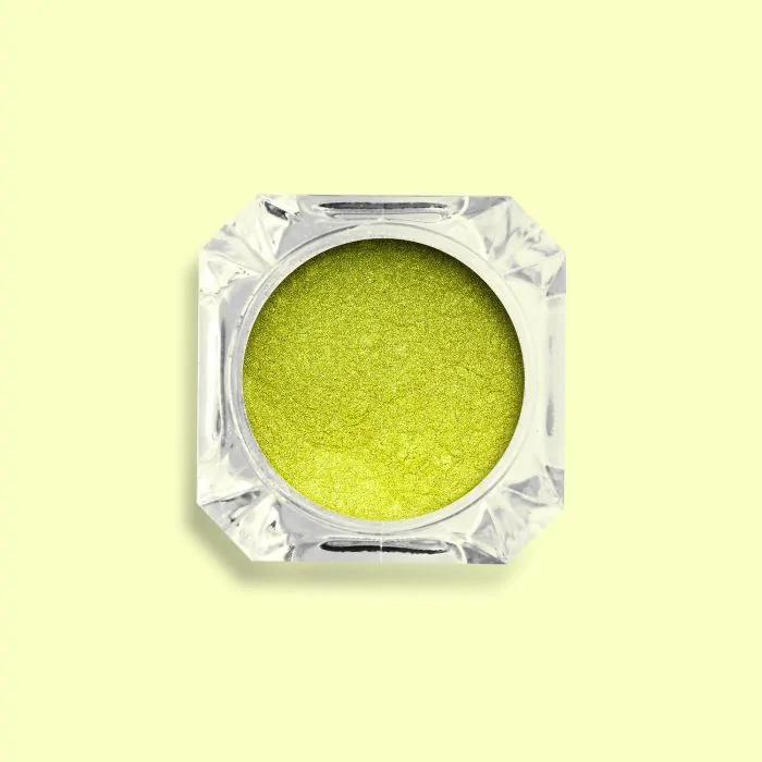 Pigmento Chrome Palm Green - Pigmento para uñas verde ácido metálico