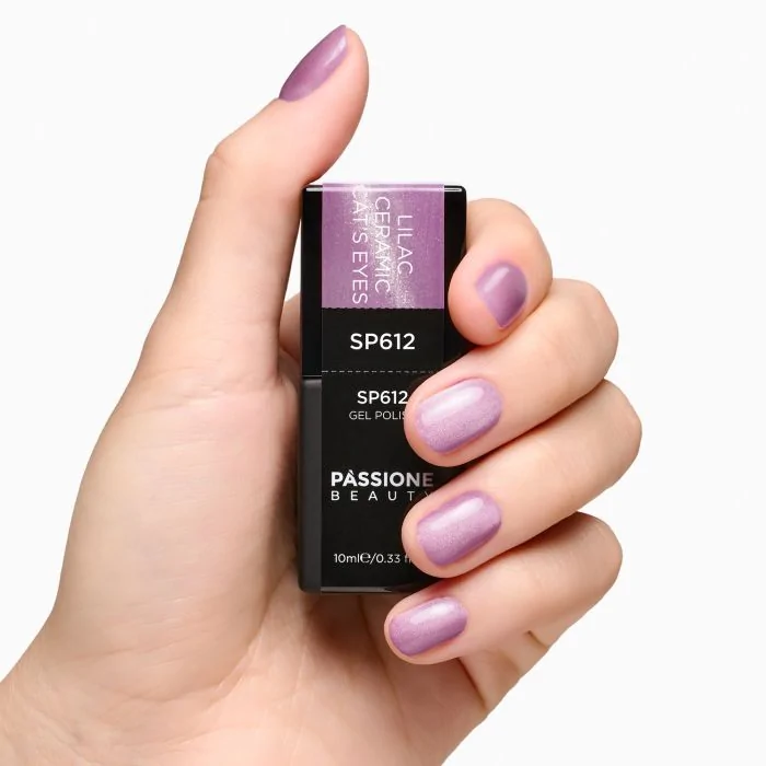 UV-Nagellack SP612 Lilac Ceramic Cat Eye - UV-Nagellack Dunkellila Cat-Eye-Effekt - Detail 1