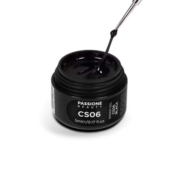 Spider Gel Black-5ml - Gel élastique noir pour ongles pour nail arts abstraits