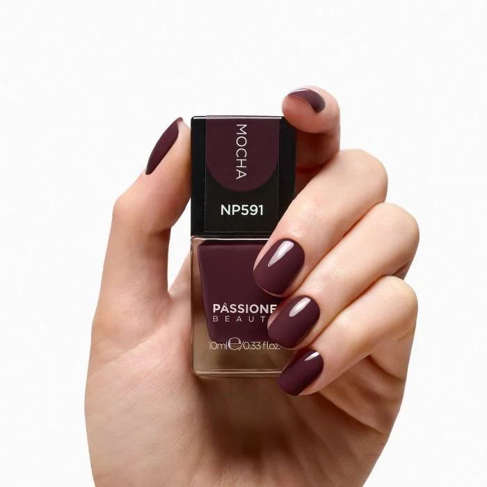 Nail Lacquer NP591 Mocha - Plum Brown Nail Lacquer - detail 2