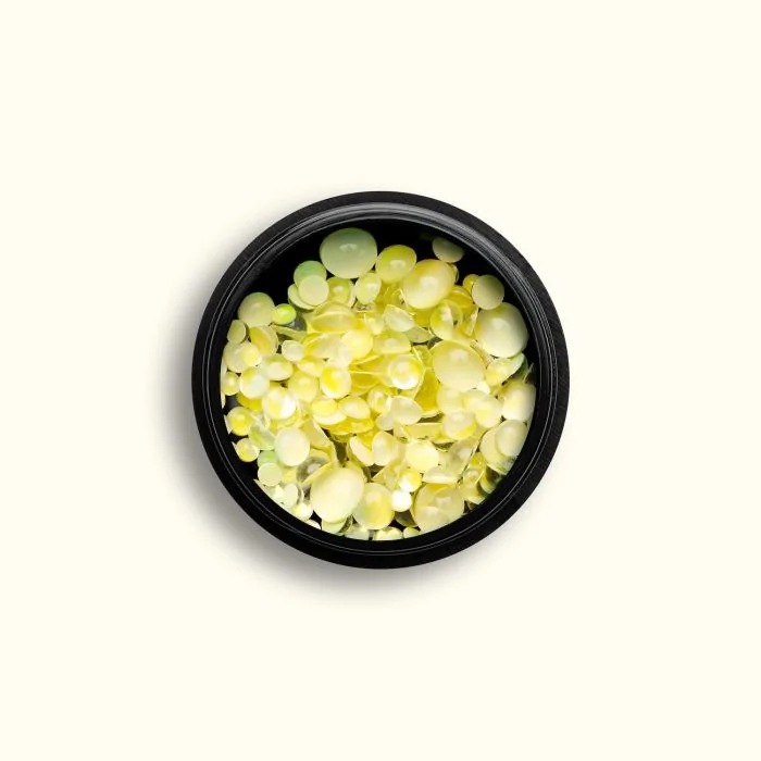 Yellow Drop Gems - Strass pour ongles, couleur jaune irisé