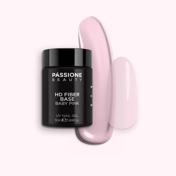 HD Fiber Base Baby Pink 50 ml - Base Semipermanente Rosa lechoso delicado 50 ml