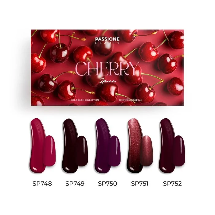 Collection Cherry Spice – Vernis semi-permanents - Kit de vernis semi-permanents, couleurs intenses et élégantes