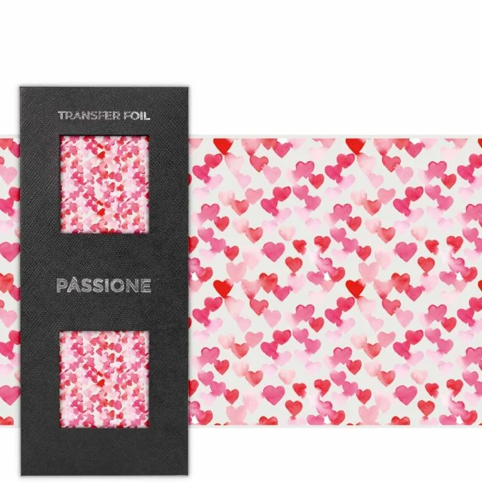 Darling - Transfer Foil - Nail Transfer Foil - Valentine's Day nail art with small hearts