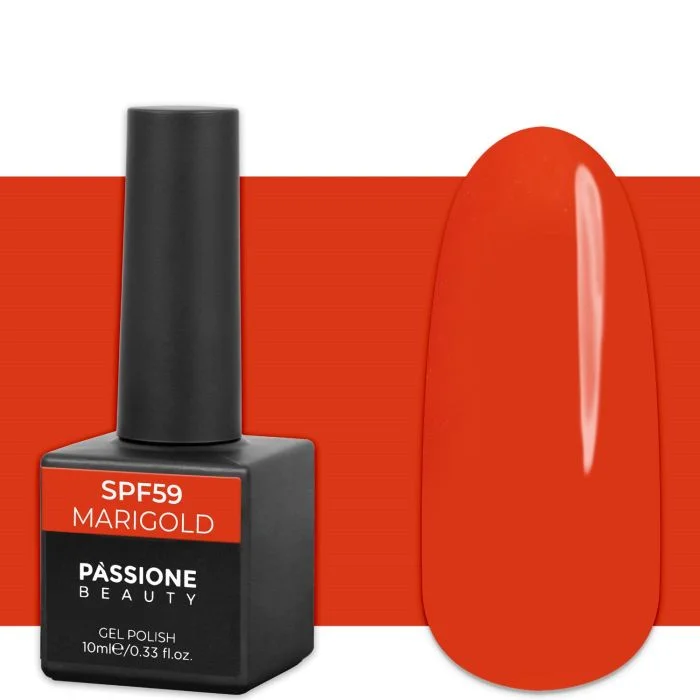 Gel Nail Polish GPF59 Marigold  - GPF59 Marigold gel polish, warm dark orange