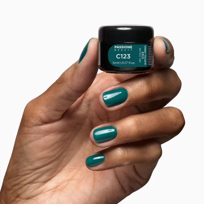 Gel Color C123 Quetzal Green - Gel color rosa pastel - detalle 2