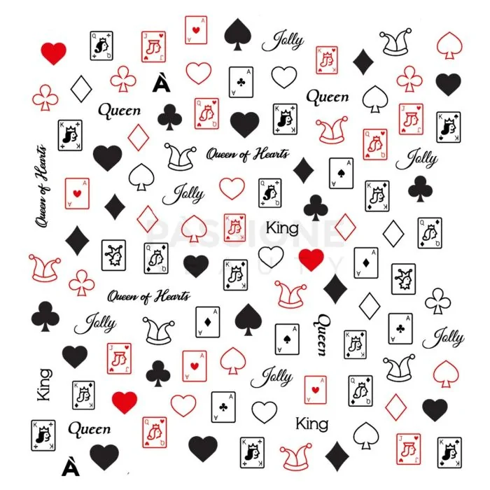 Card Game - Nail Stickers - Card Game - Stickers for Nail Decoration - detail 1
