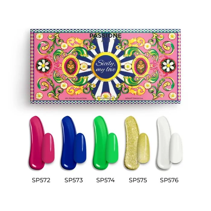 Sicily, My Love Gel Polish Collection - Collection of 5 coloured gel polishes